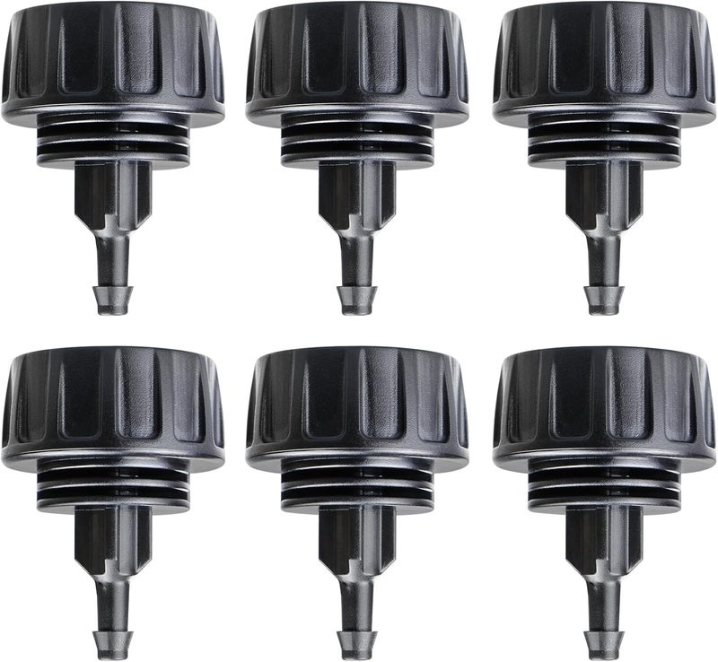 Gardrip 3/4 Inch Female Pipe Thread to 1/4 Inch Drip Irrigation Tubing Adapter: 6 Pieces 1/4 In. Barbed Drip Line x 3/4 In. Faucet PVC Adapter Connect 3/4" FHT Faucet - Image 1